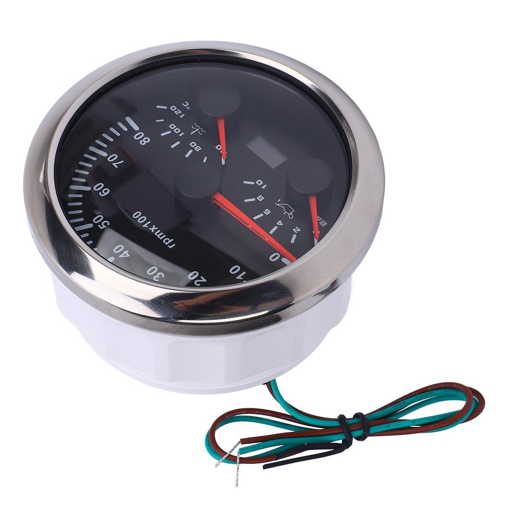 3 v 1 85mm Tachometer 8000rpm 40 až 120 stupňov Celzia Teplota vody 0 až 10 bar Tlak oleja 7 farebné podsvietenie pre auto nákladné auto