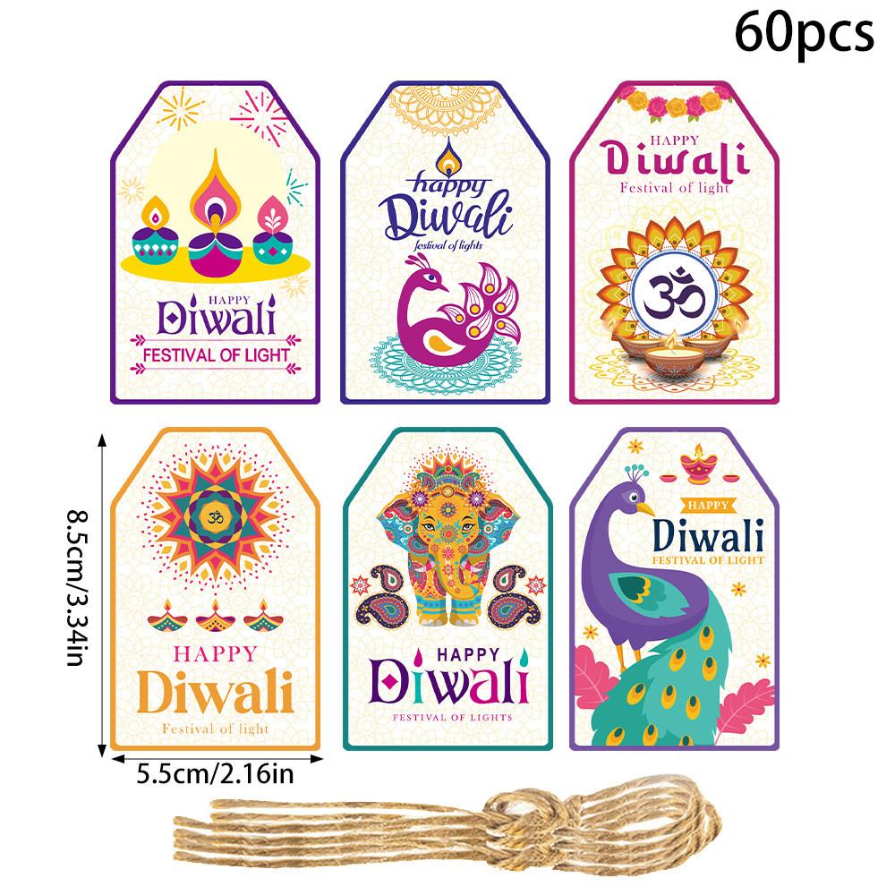 Diwali Festival Paper Decor Supplies Hang Tags For Party Venue Setup Pieces 60