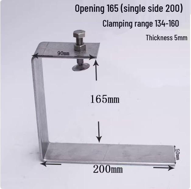 C304 Tiger Claw U-Shaped Stainless Steel Pipe Clamp