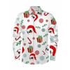 New Christmas Men's 3D Printed Formal Shirt Christmas Tree Santa Claus Pattern Long Sleeve Shirt Fashion Men's Shirt