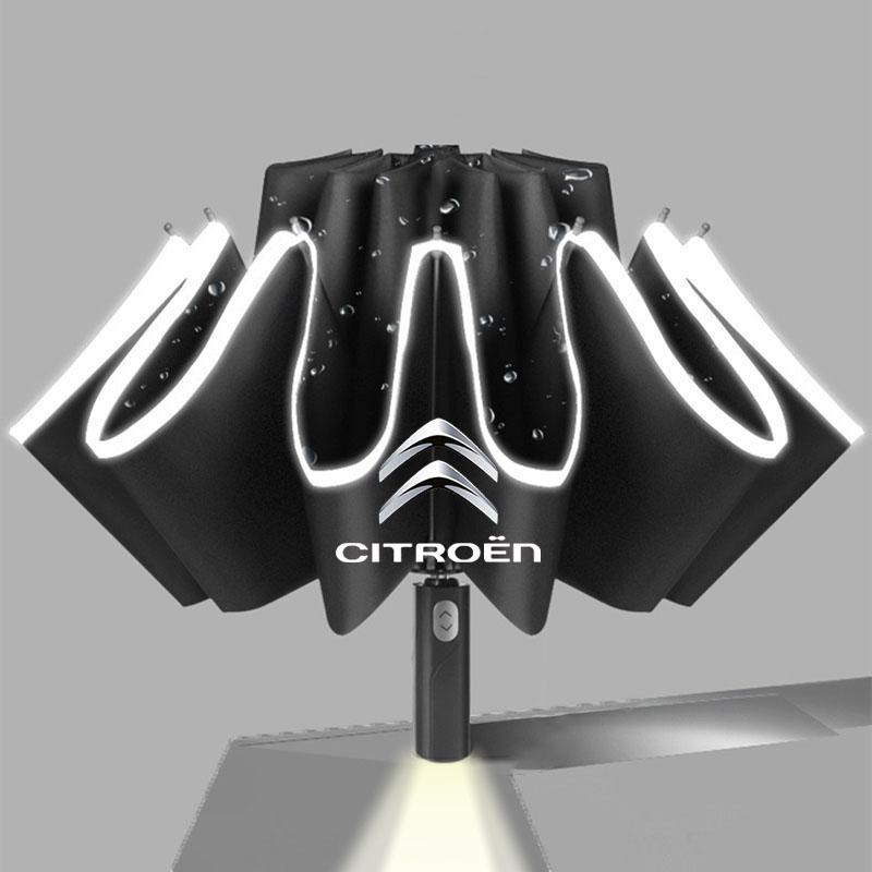 LED-Schirm Vollautomatisch Doppeltzweck Faltbarer Automatikschirm Für Citroen C1 C2 C4 C5 C3 C4L C8 Berlingo Xsara Picasso