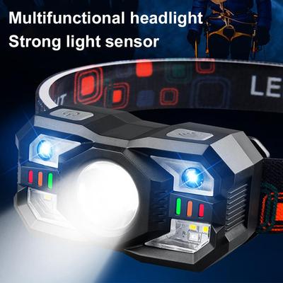 Lampe Frontale LED Lumière Forte Rechargeable USB Lampe Frontale à Capteur de Mouvement Portable Pêche Camping Extérieur Lampe Frontale Lampe de Travail