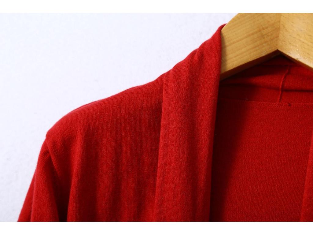 Breathable Loose Knit Cardigan with Scarf Collar - Perfect for Spring & Autumn Commute