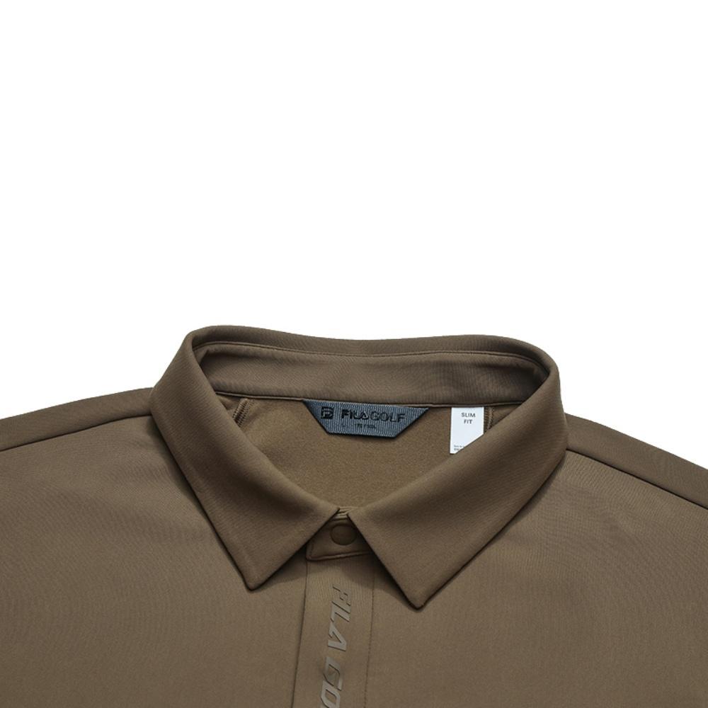 Fila Golf Series Fashion Versatile Casual Sports Slim Fit Knitted Long Sleeve Polo Shirt Men Tops A11M545224FBN