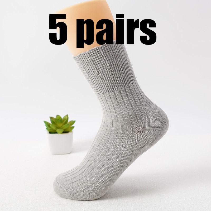 

5 пар носков с широким голенищем для диабетиков, предотвращающих варикозное расширение вен, удобных для пожилых людей, гипертоников, полных мужчин и беременных женщин, подарок One Size