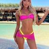 Modischer Damen-Bikini mit geteiltem Rücken Badeanzug Sportbekleidung