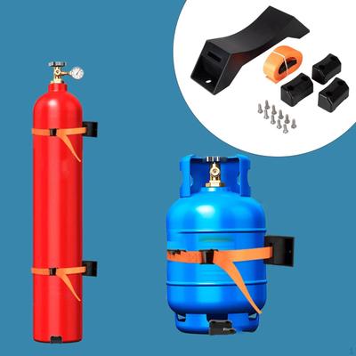 Tank Holder Gas Wall Extended Nylon Strap Space Saving Cylinder Bracket Mount