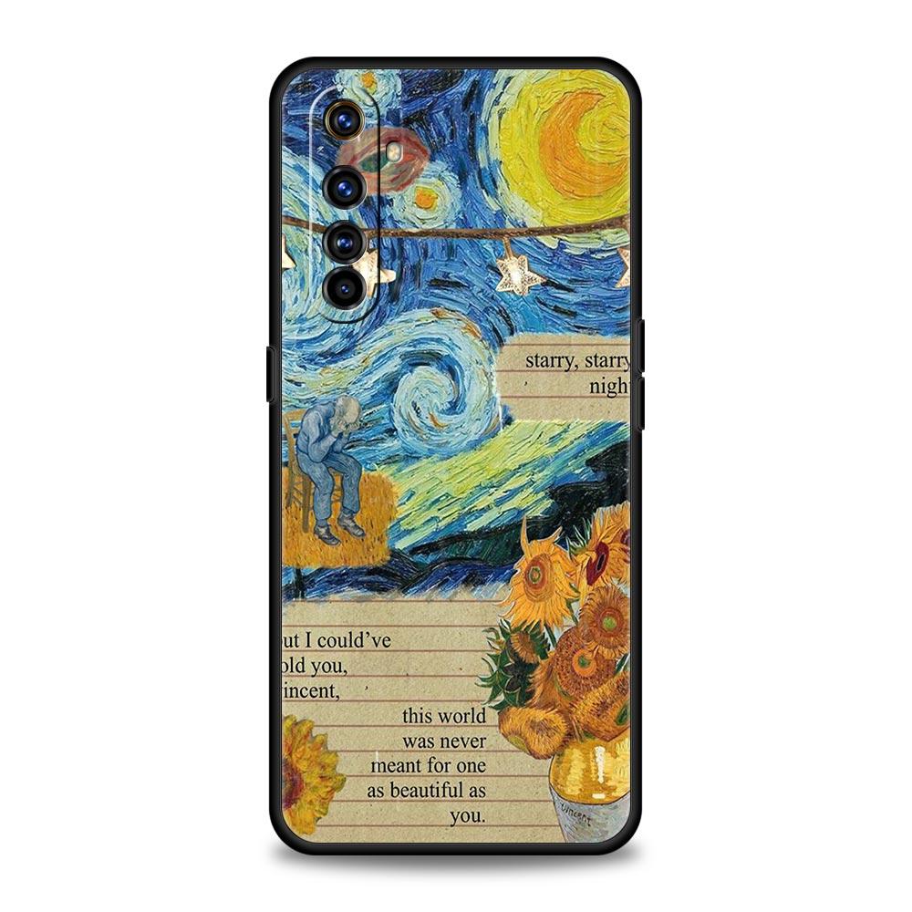 Phone Case For Realme 12 11 10 9 8 5G 7 6 GT5 GT3 GT2 Pro Plus C21 C11 C25 C35 GT Neo 2 3 3T 5 Cover Starry Sky Van Gogh Art