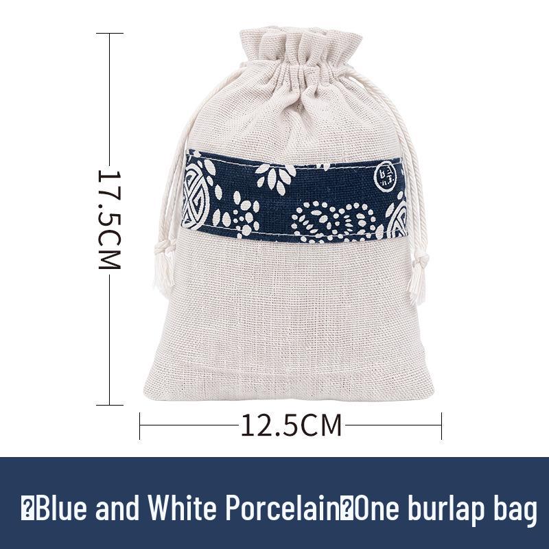 Brocade Cloth Jewelry Drawstring Pouch for Storage or Incense
