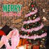 2m Christmas Pink Tinsel Garland Shiny Metallic Glitter Party Decoration for Christmas Valentine Wedding Birthday Decoration