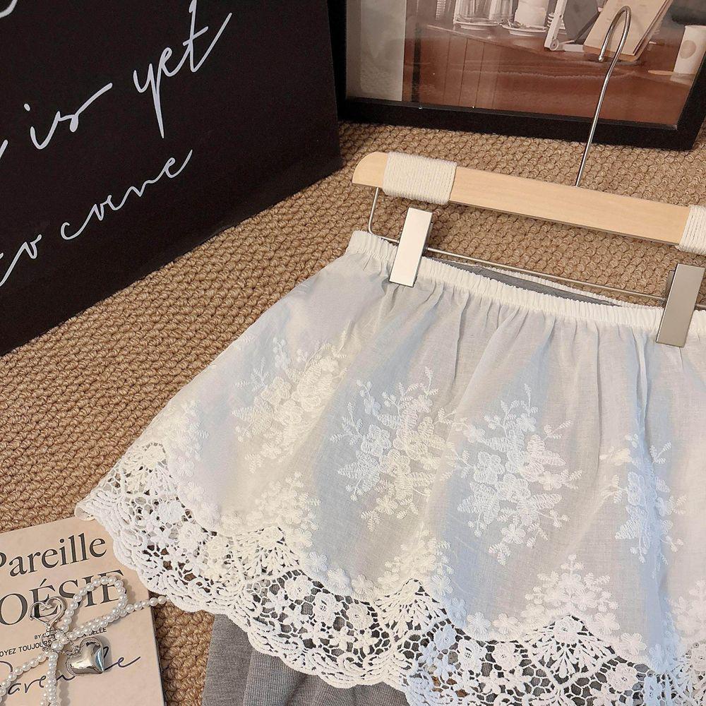 Lace Anti-Exposure Half-Skirt for Women - Layering Plus Size Design, Suitable for Spring, Autumn, and Winter.