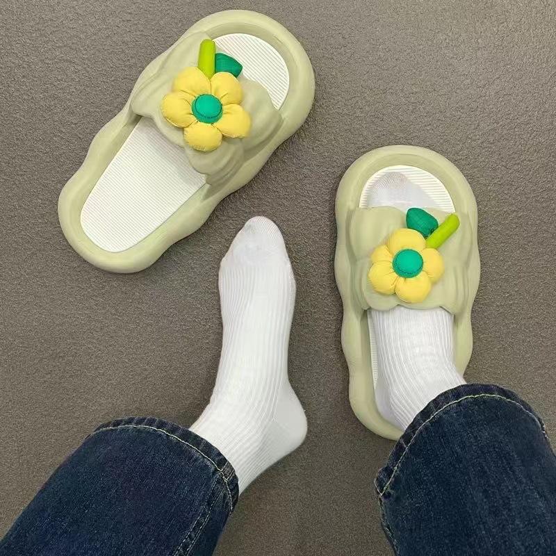 

Наступая на дерьмо тапочки женские летние для улицы для дома домашние пара толстая подошва ванная комната ванна нескользящие прохладные тапочки 40-41