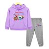 Boys Girl Hooded Sets Super Kitties Anime Hoodie Fleece Sweatshirt Cat Jacket 2pcs Pullover+pant Autumn Kids Boutique Clothes