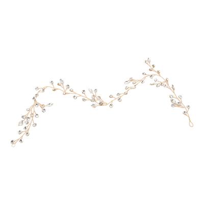 Bride Wedding Rhinestone Hair Vine Classic Simple Bridal Hair Piece Hair Accessories for Women and Girls Gold