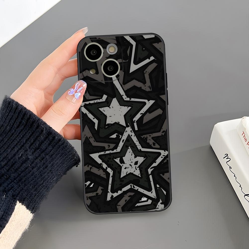 Fashion INS Stars Phone Case For Iphone 17 Air 15 Pro Max 14 Pro 16 Plus 12 13 11 Xr X Xs 8 7 Plus Back Cover