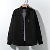 Spring and Autumn Long Sleeve Casual Loose Jacket Large Size Solid Color Japanese Shirt T-Shirt