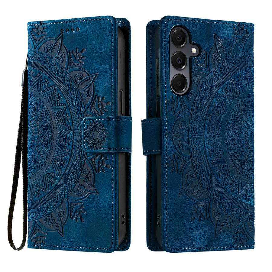 

Чехол-кошелек для телефона с тиснением Tribal для Samsung Galaxy S25 S24 S23 S22 Ultra A56 A55 A54 A53 A36 A35 A34 A33 A32 A25 A13 A14 с фоторамкой и подставкой Samsung S21 синий