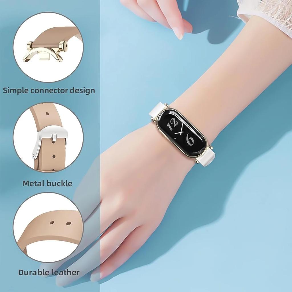 Lederarmband für Mi Band 10 9 8 Smart-Armband Kleines Handgelenkband Mädchen Damenband für Xiaomi Smart Band 8 9 10 Armbänder