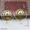 Golden Butterfly Moon Star Design Dangle Earrings Elegant Bohemian Style Alloy Jewelry Personality Female Gift