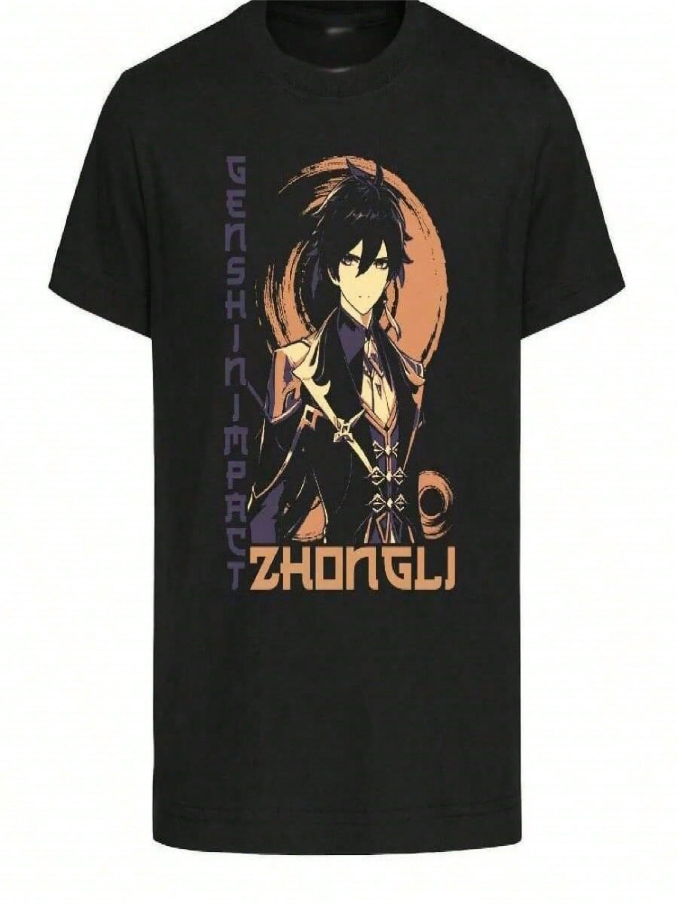 T-Shirt Jersey Japanese Style Genshin Impacts Zhongli- S разноцветный