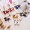 Keychain Pendant Horse Shape Rhinestone Inlaid Key Chain Diverse Color Backpack Keyring Key Accessory