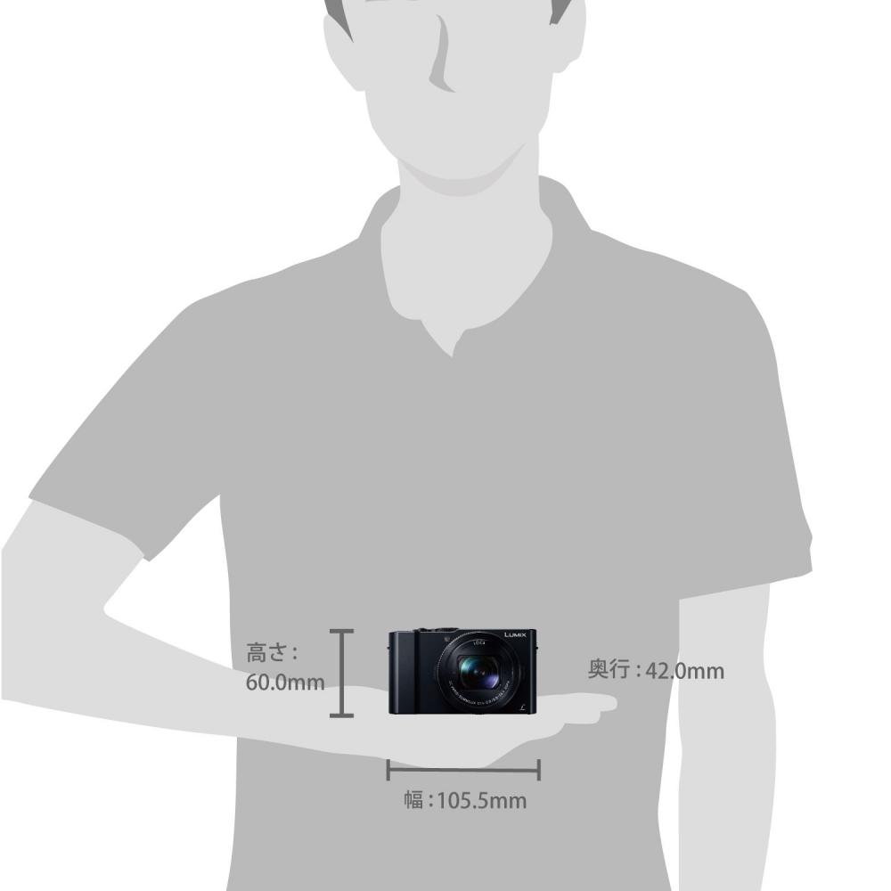 Panasonic Kompakte Digitalkamera Lumix LX9 Ausgestattet mit 1.0-Typ-Sensor 4K-Video-kompatibel Schwarz DMC-LX9-K
