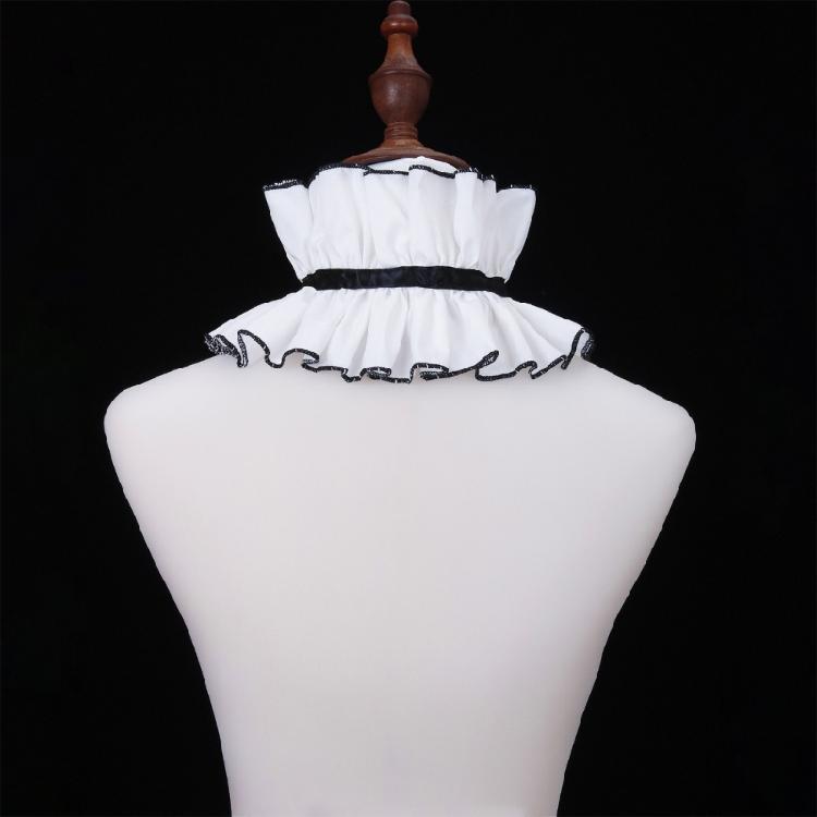 Adjustable Tie Ruffled Collar Vintage For Victorian Age Costumes and Cosplay Halloween Accessory Versatile Collar