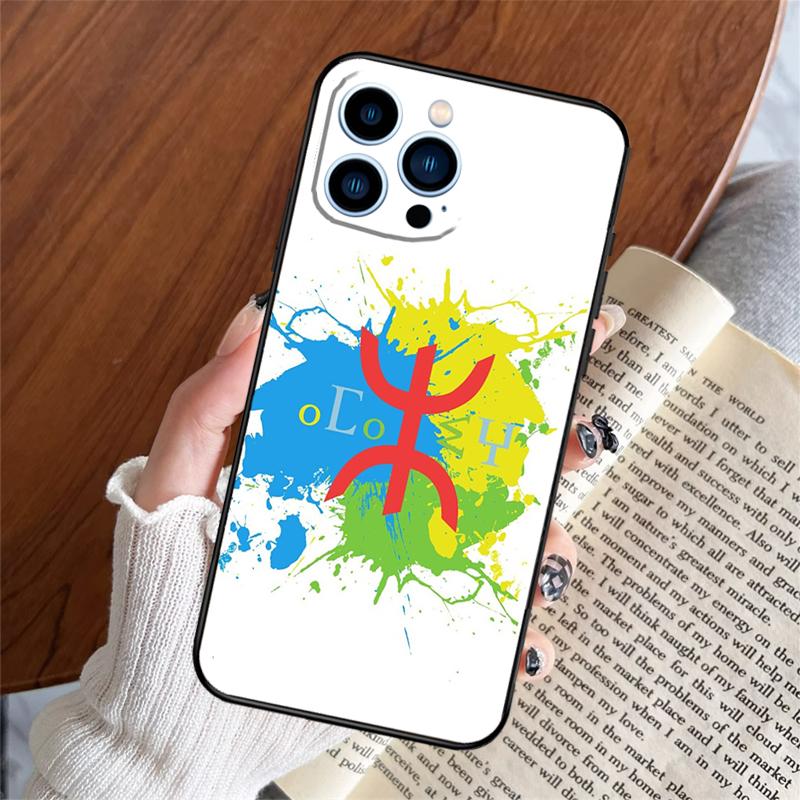 Amazigh Berber Flag Phone Case For iPhone 17 Pro Max 11 12 14 15 16 Pro Max Plus 13 mini 16e 17 Air Back Cover