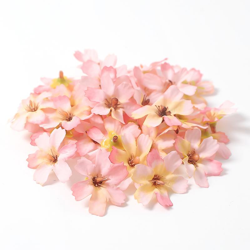 30/50Pcs Artificial Flowers Heads 4cm Silk Fake Flowers for Home Dceor Wedding Bride Decoration Craft Wreath Gifts Accessories