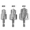 3pcs PPR Lifting Stepped Drill Bit Hexagon Shank Water Pipe Connection Tool 20/25/32mm Water Pipe Expansion Drill Punch Plumber