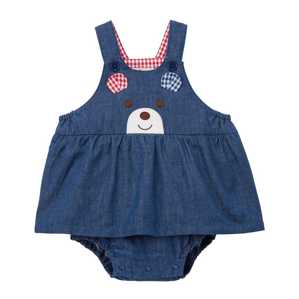 HOT Romper with Skirt Boys Girls Baby Clothing Navy M [MIKIHOUSE BISCUITS] Children's (80-90cm) 70-1528-498