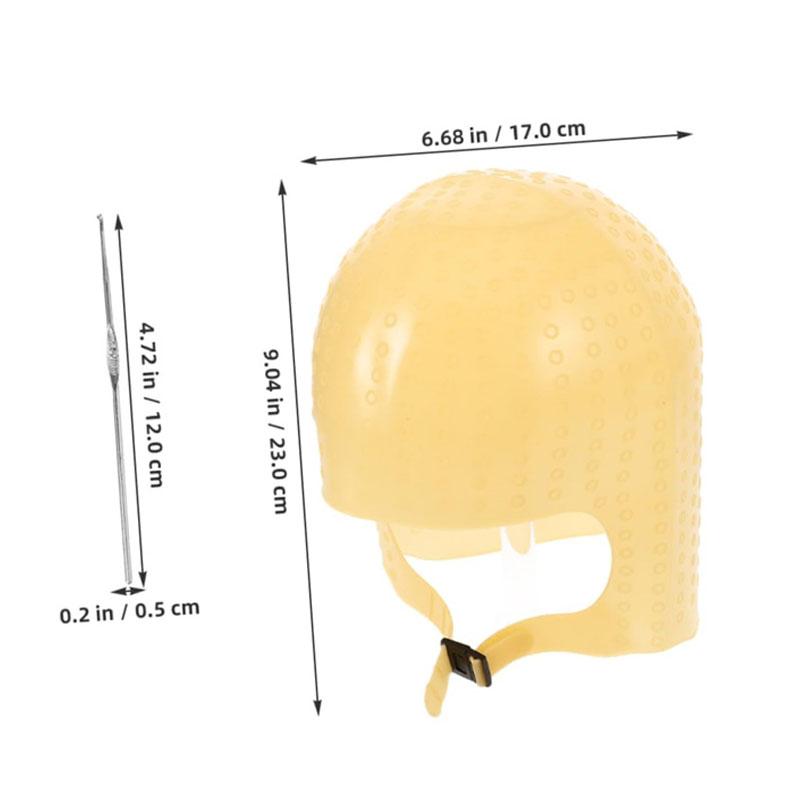 BEPAN 2pcs Bonnet de Coloration Cheveux en Silicone avec Crochet Réutilisable Outil de Coloration Cheveux Salon