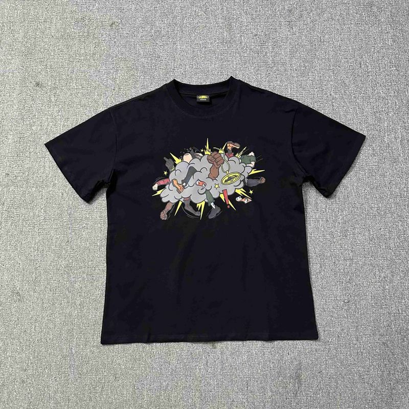 Corteiz Alcatraz Series T-shirt Short-sleeved Letter Logo Printed Men's and Women's Double Yarn Fashion Casual Short-sleeved Tide