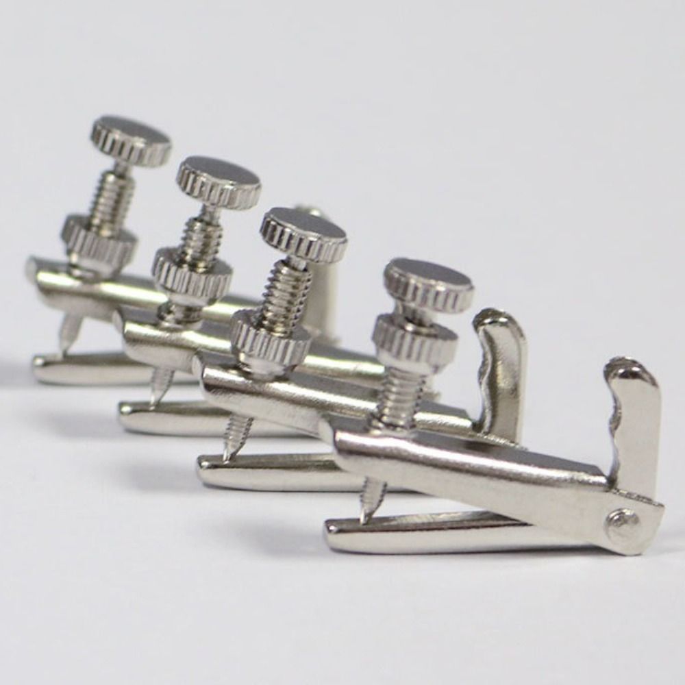 4PCS/Set Stringed Instrument Accessories Fiddle String Adjuster Metal Violin Spinner Tuning Screw