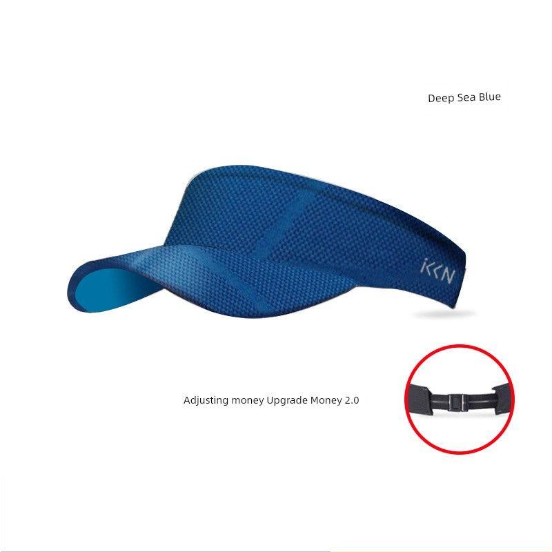 

Children s Short Brim Quick-Dry Climbing Hiking Tennis Topless Hat Free size short eaves dark blue (adjustable size)