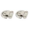 Stainless Steel Marine Folding Pad Eye Cleat Heavy Duty D Ring Tie Down 60x58mm for Boat Yacht