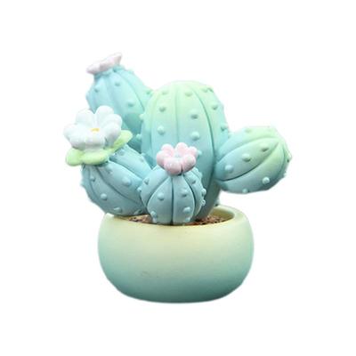 Cactus Figurines Decor Resin Cactus Dashboard Figurines Delicate Flowers Car Interior Figure For Center Console Under The Front