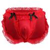 Sissy Lingerie Lace Trim Briefs Men'S Bugle Pouch Panties Crossdressers Sexy Bikini Underpants For Girly Femboy Male Sleepwear