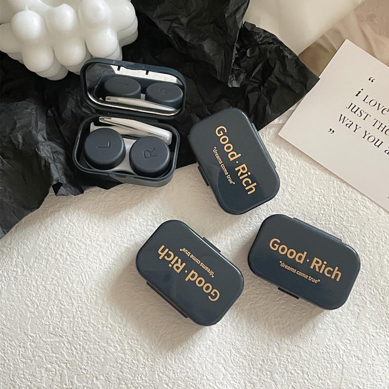 Portable Minimalist Contact Lens Case with Mirror