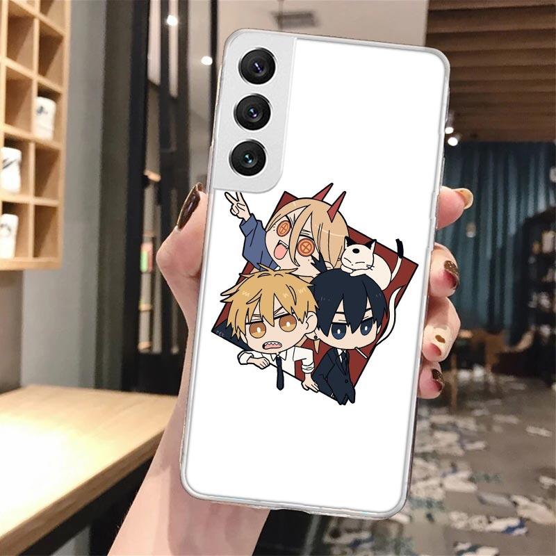 C-Chainsaw Mans Cute Soft Phone Case For Samsung Galaxy S24 S25 S23 S22 Ultra S21 Plus S20 FE S10 + S10E S25Ultra Pattern Capa