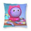 Gabbys Dollhouse Cartoon Pillowcase Printed Polyester Cushion Cover Decoration Pillow Case Cover Home Square 45*45Cm