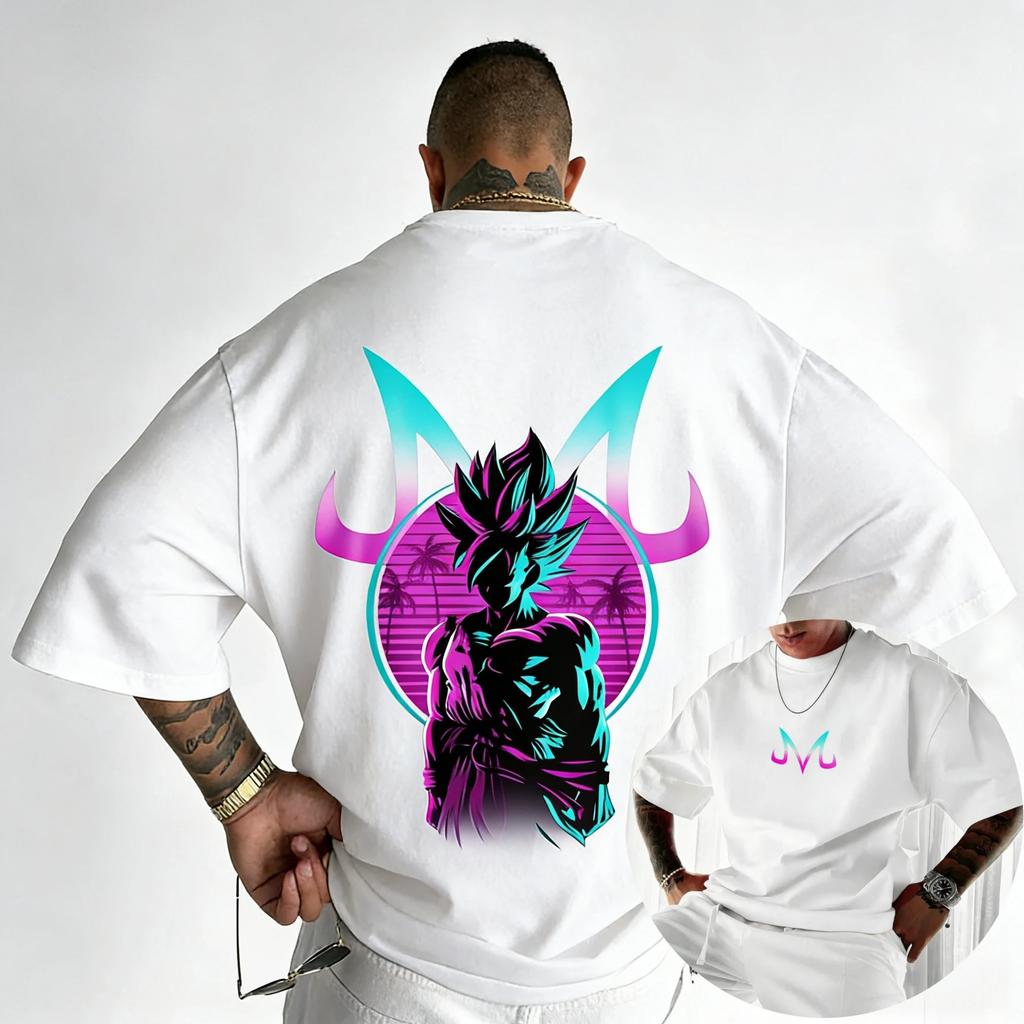 New Dragon Ball Anime Goku Roundneck Shortsleeved 2026 Summer American Mens Loose and Breathable Sports Cotton Tshirt