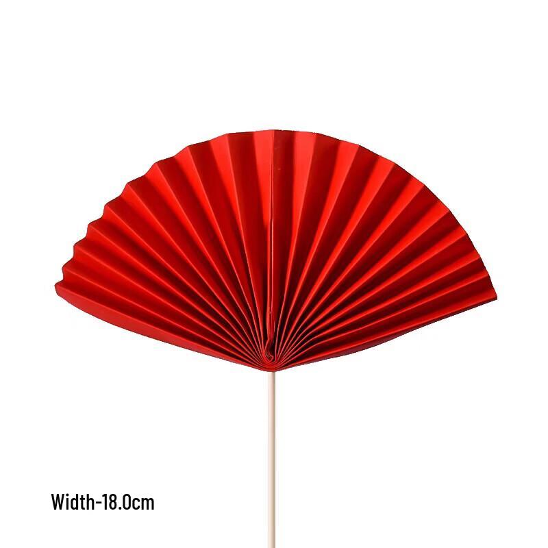 LIEI Украшение для выпечки торта Красный полукруглый складной веер