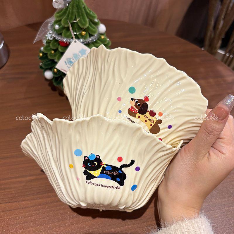 Oat Self-Reserved Small Lace Bowl for Salad, Soup, Milk, Fruit, Dessert, and More