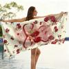 Romantic Cherry&Rose Bow Beach Towel Absorbent Microfiber Quick Dry Sand Resistant Towel For Beach Yoga Swimming Bath Gym Travel