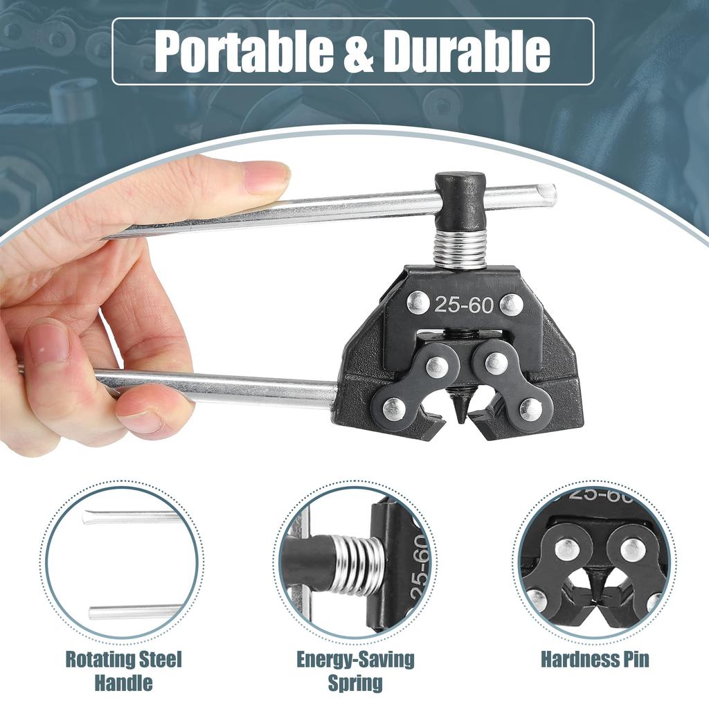 Motoforti Roller Chain Tool Kit 25-60 Chain Detacher Breaker Cutting Tool Roller Chain Puller