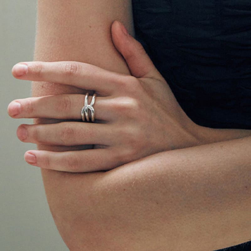 green [925 silver] Five.silver.224 / reeve ring