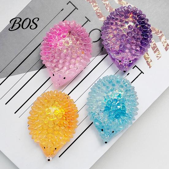 Anxiety Relief Toy Mini Hedgehog Squeeze with Glitter, Soft Stretchy Clear Rabbit Sensory Fidget Toy, Sugar Stress Ball Slow Rebound