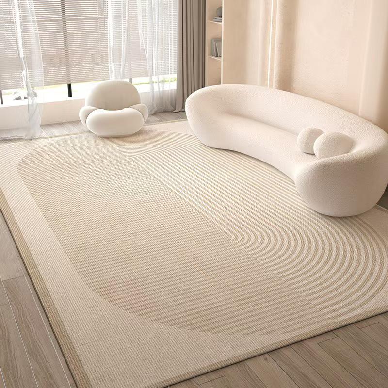 Cream-Style Luxury Carpet for Living Room: Elegant, Durable, and Easy-to-Clean Floor Mat.