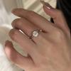 S925 Sterling Silver Moissanite Six-Prong Zircon Engagement Ring for Women – Romantic Bridal Jewelry